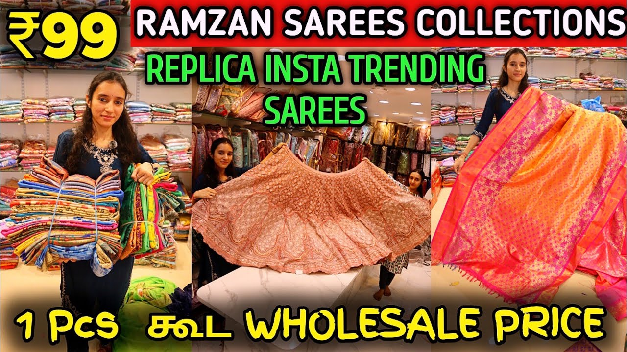 Rs.99 முதல்🔥👌Vera level Ramzan Sarees collection👌Cheap Best Saree Shop in Chennai | K3 Fashion