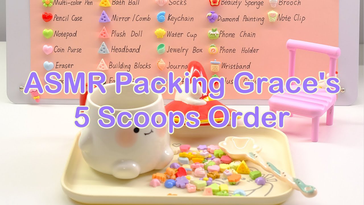 【Litebord Lucky Scoops】ASMR Packing Grace's 5 Scoops Order