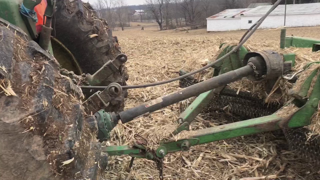 Mowing Corn Stalks in March