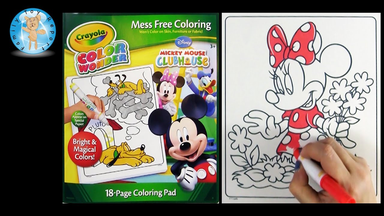 Crayola Color Wonder Mickey Mouse Clubhouse Coloring Book Minnie Mouse Flowers - Family Toy Report