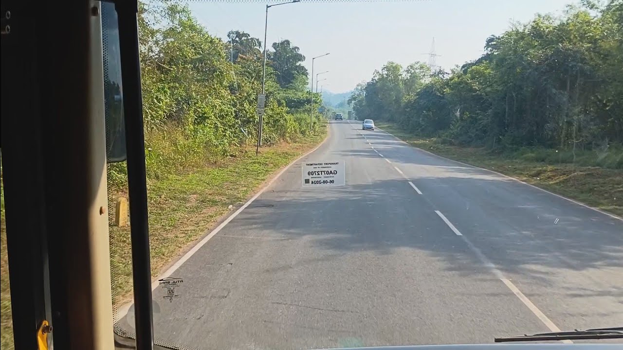 Margao to Curchorem Shuttle by Olectra iX electric bus of Kadamba Transport Corporation Goa 