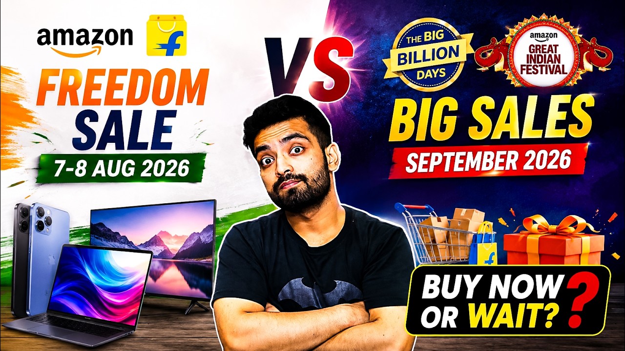 Amazon & Flipkart Freedom Sale vs. Big Billion Days & Festival Sale 2026 | Buy Now or Wait? 🤔