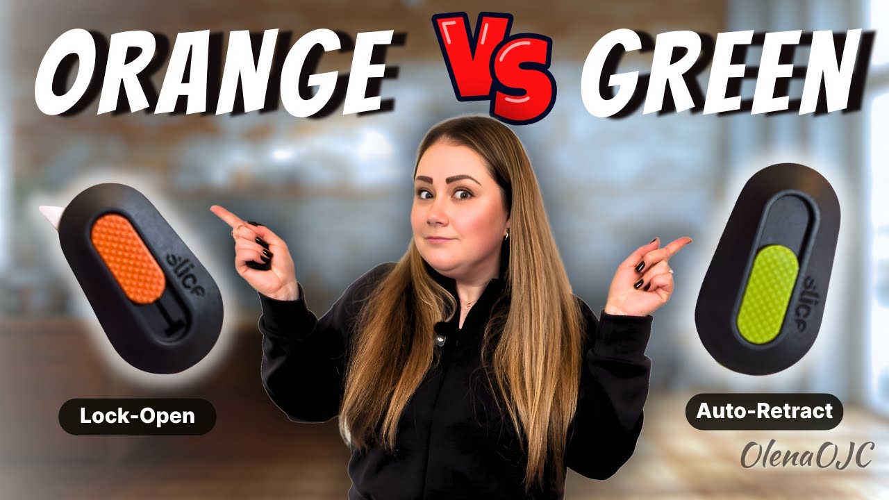 Desk Upgrade: Best Mini Box Opener? Slice Orange vs Green (Lock-Open vs Auto-Retract)