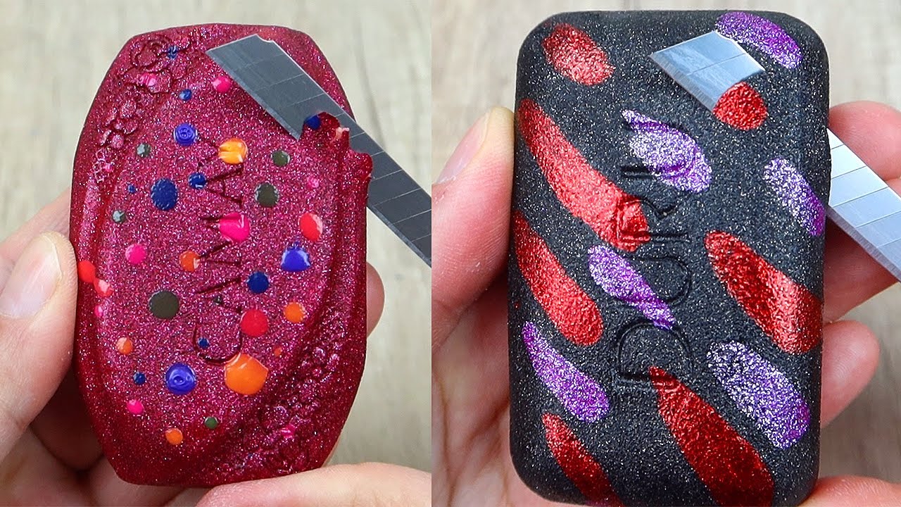 Relaxing Soap Cutting ASMR. Satisfying Soap and lipstick cutting. Corte de jabón - 951