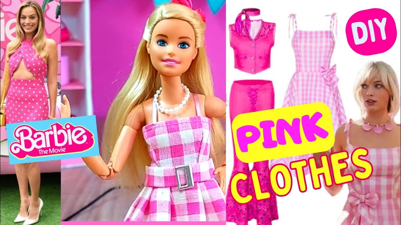 How to make pink clothes for barbie dolls!