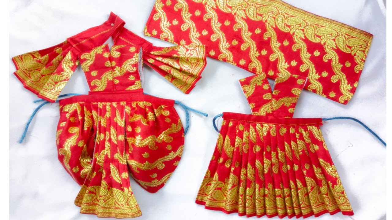 How to make dress for Radha Krishna | dhoti making for krishna | কৃষ্ণের  ধুতি কিভাবে বানাবে(part 2)