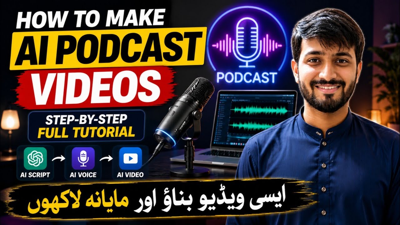 How to Make AI Podcast Videos |  Step-by-Step Full Tutorial (2026)