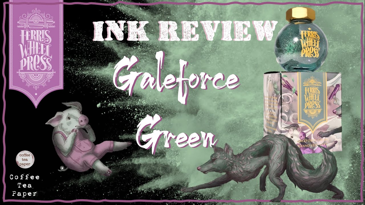 🍃NEW🍃 Galeforce Green 💚 by #ferriswheelpress #fountainpenink  #review #ferritales  #journal