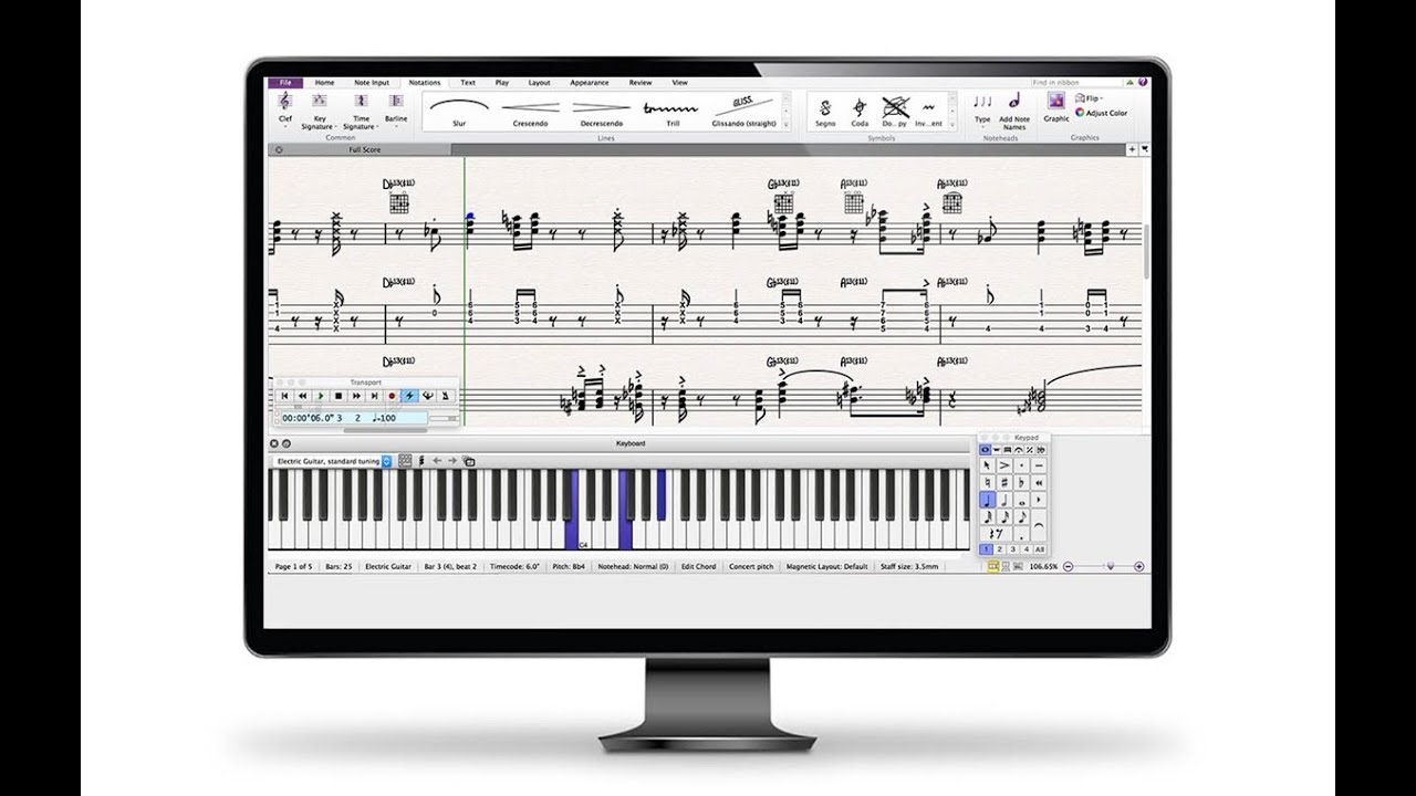 Como gerar a partitura diretamente ao tocar usando o Sibelius 7