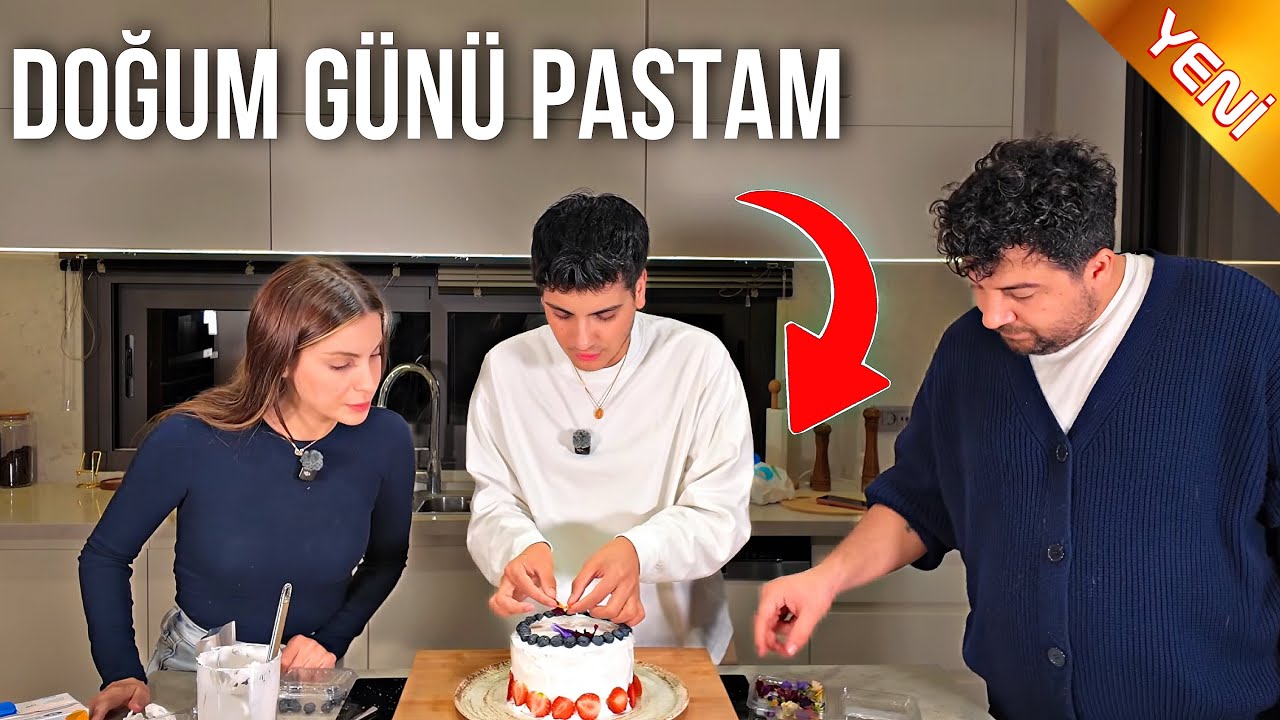 EKİPLE DOĞUM GÜNÜ PASTAMI YAPTIK!! 😂 Melih Yıldırım | Serkan | Sıla Beyoğlu 