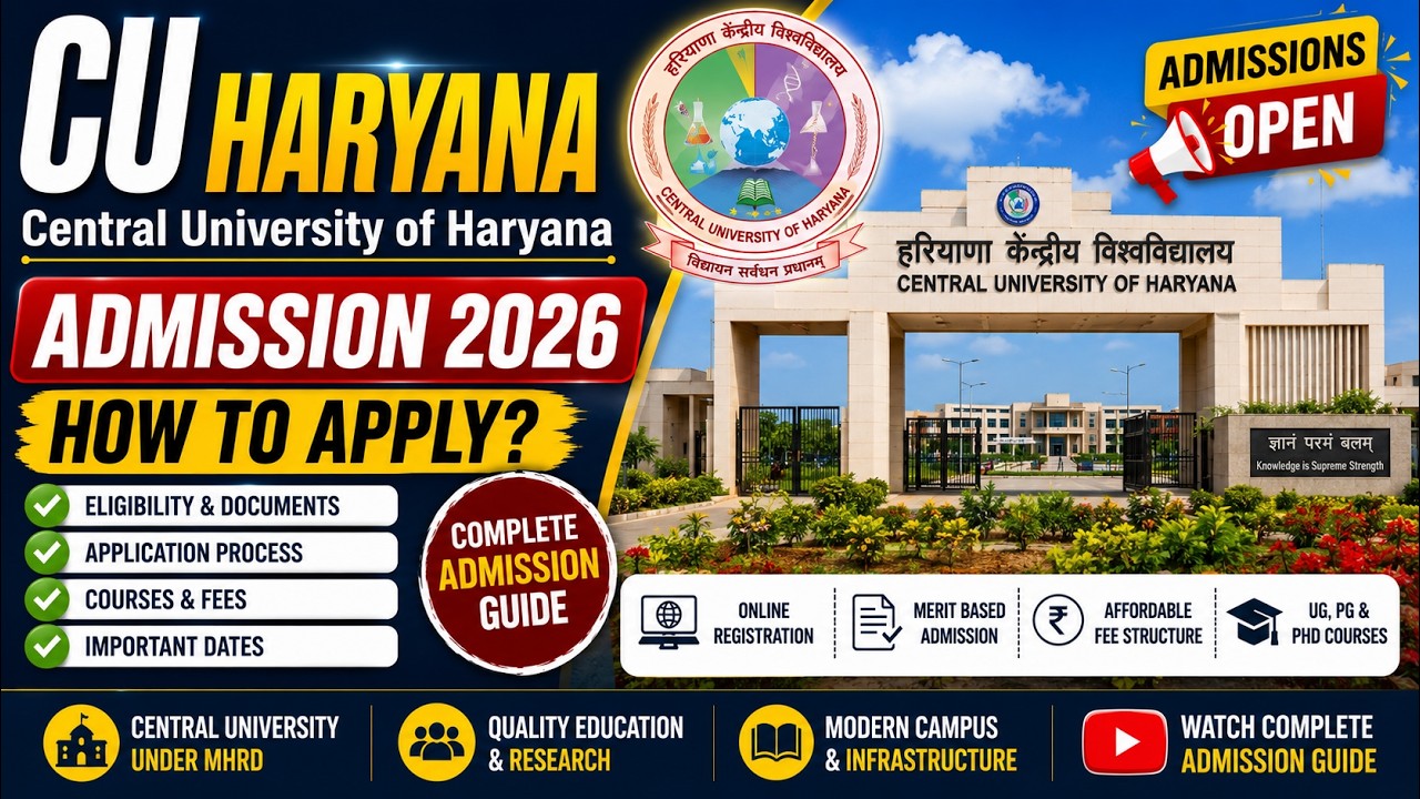 CU HARYANA PG Admission 2026 | Apply Through CUET PG | Enlearn Academy Enlearn