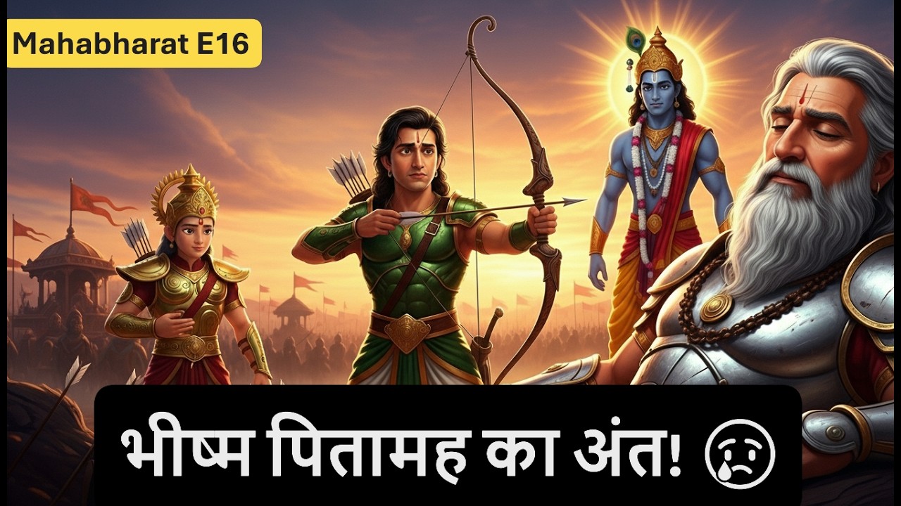 महाभारत एपिसोड 16 | भीष्म पितामह का पतन | शिखंडी के आगे सरेंडर | Hindi Kahani | Moral Stories | 4K