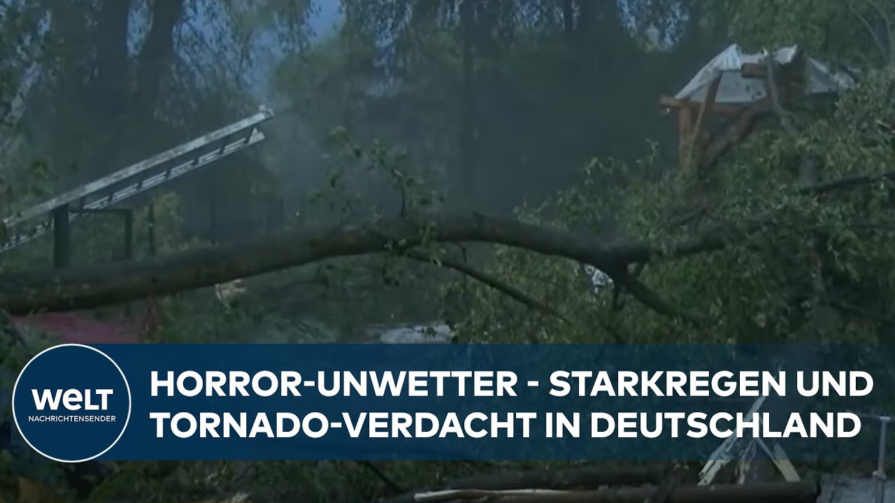 UNWETTER IN DEUTSCHLAND: Heftiger Starkregen sorgt für Überflutung - Tornado-Verdacht in Brandenburg