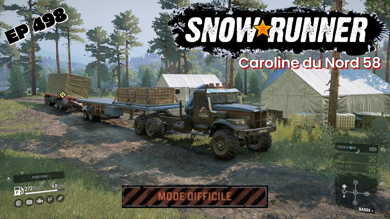 #SnowRunnerQC (Caroline du Nord 58) Contrat « Erreur logistique » & « Encore des tours »