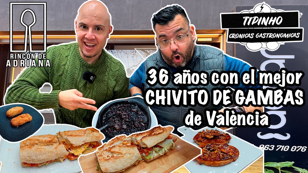 Almorzamos en el Rincón de Adriana, desde 1989 con la receta del mejor CHIVITO DE GAMBAS de València