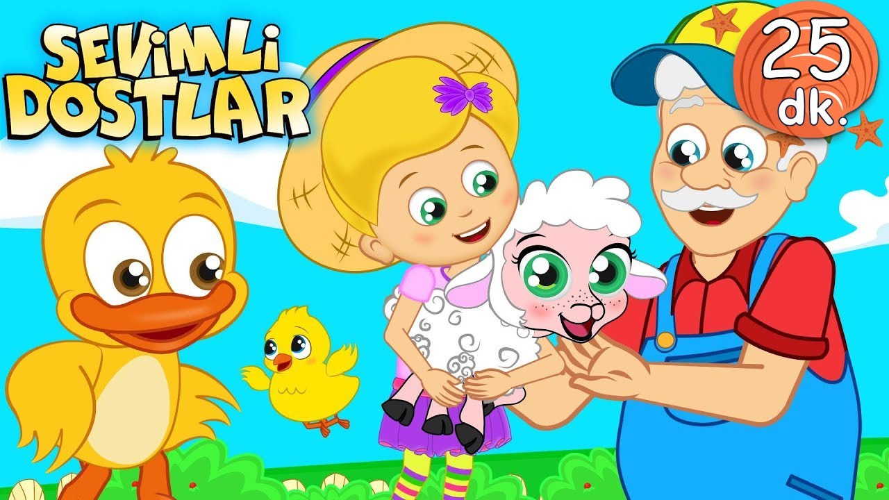 Tonton Dede&rsquo;nin &Ccedil;iftliği'nde Hayvanlar ve Yavruları 🐵 ile 25 Dakika Sevimli Dostlar &Ccedil;ocuk Şarkıları