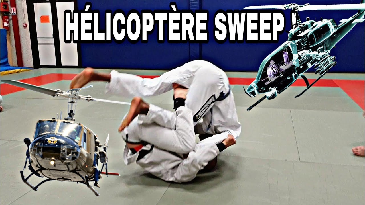 JJB HÉLICOPTÈRE SWEEP ! RENVERSEMENT DELARIVA, TECHNIQUES JIU-JITSU BRÉSILIEN, JIUJITSU