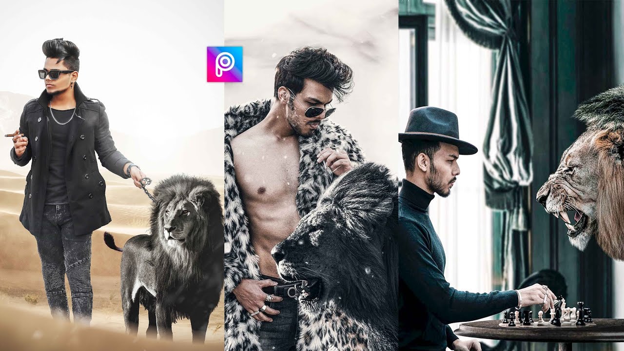 PicsArt Lion Vijay Mahar Photo Editing Tutorial in Picsart Step by Step in Hindi - Taukeer Editz
