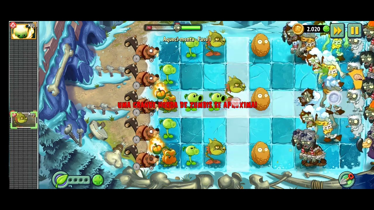 Como passar da Fase 1: Aqueci-menta no PvZ 2!