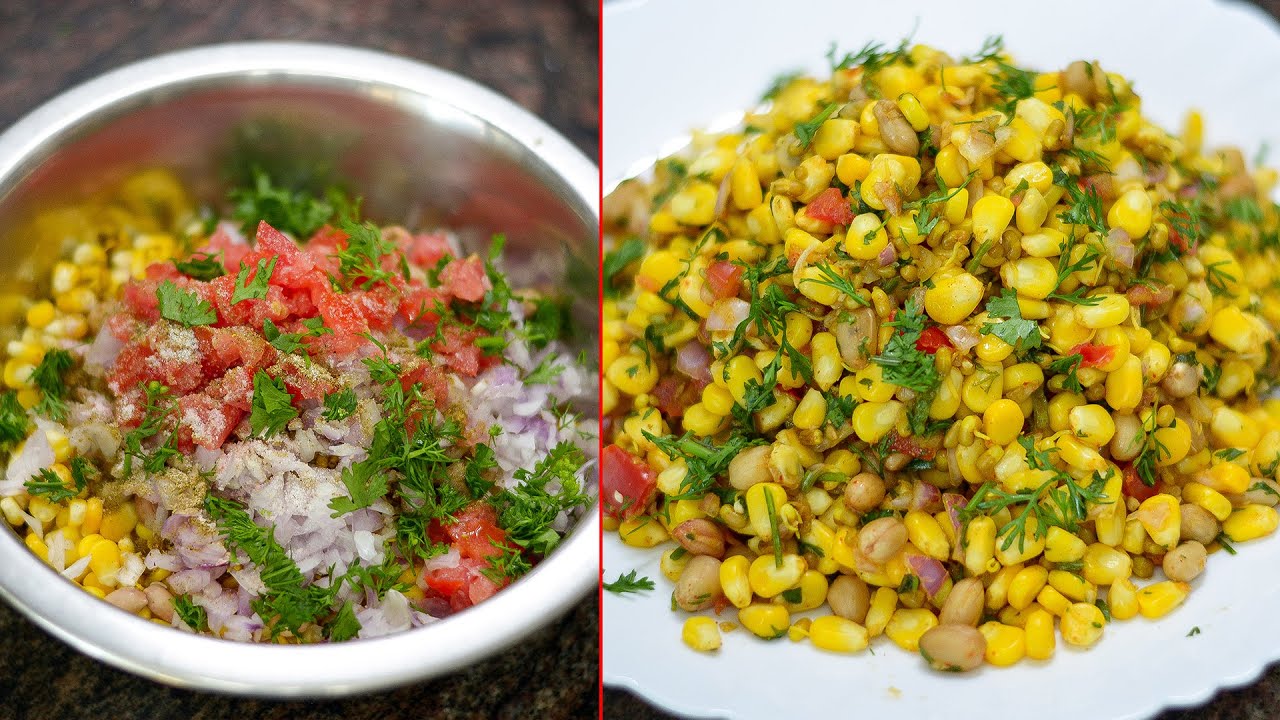 कॅार्न भेळ मोकळ्या वेळेसाठी टाईमपास रेसीपी | Corn Bhel Recipe | Maharashtrian Recipes