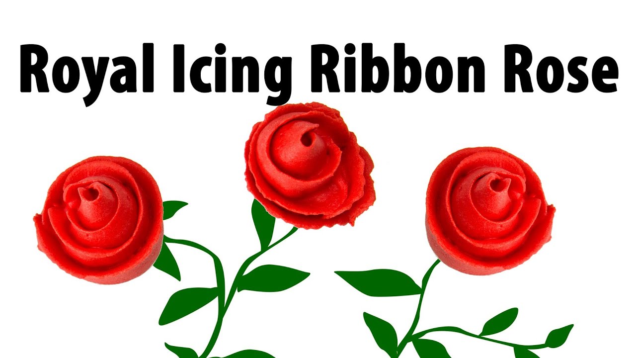 How to Make a Royal Icing Ribbon Rose by Cookies Cupcakes and Cardio