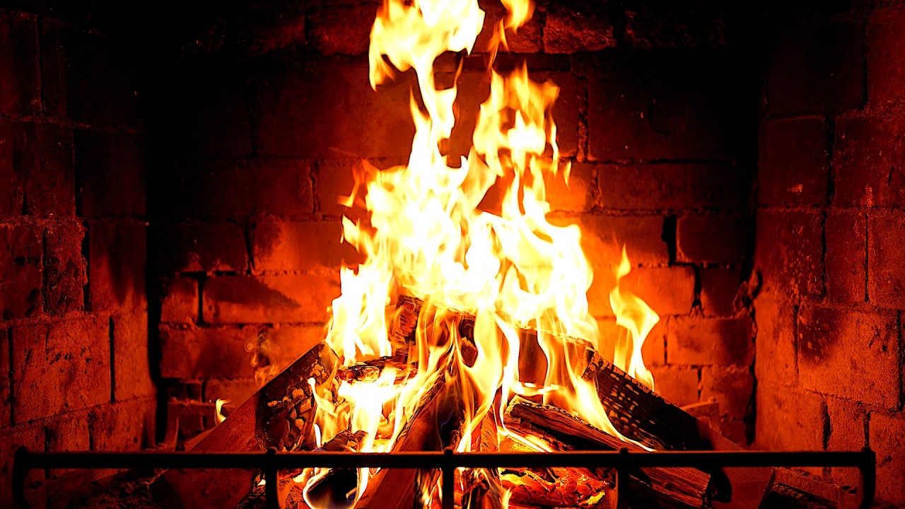 Cozy Fireplace 4K (12 HOURS). Fireplace with Crackling Fire Sounds. Fireplace Ambience