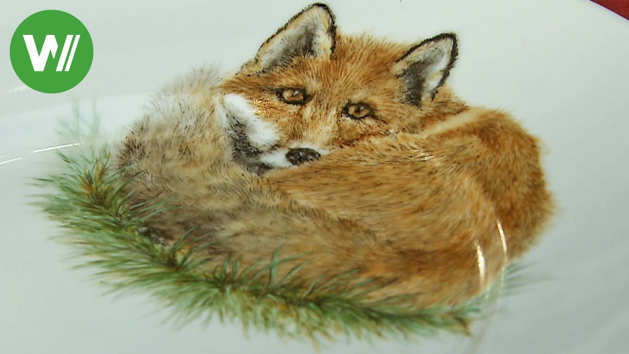 Porzellanmalerei - handbemalte Teller mit Tiermotiven