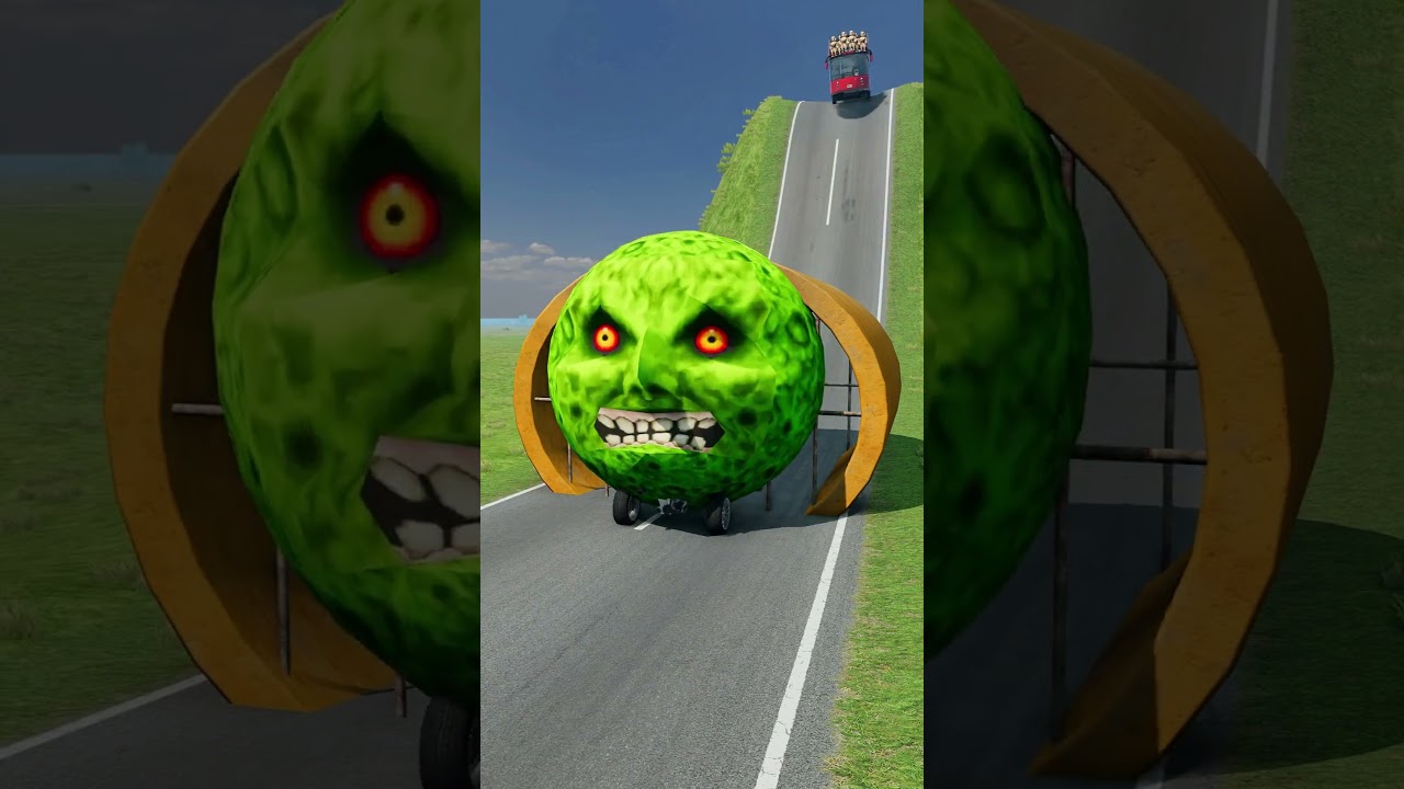 Long Capsule Buses vs Drain Pipe - BeamNG.Drive