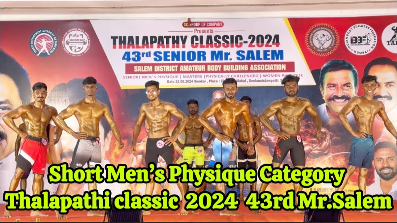 ShortMen’s Physique Category Thalapathi classic  2024  43rd Mr.Salem
