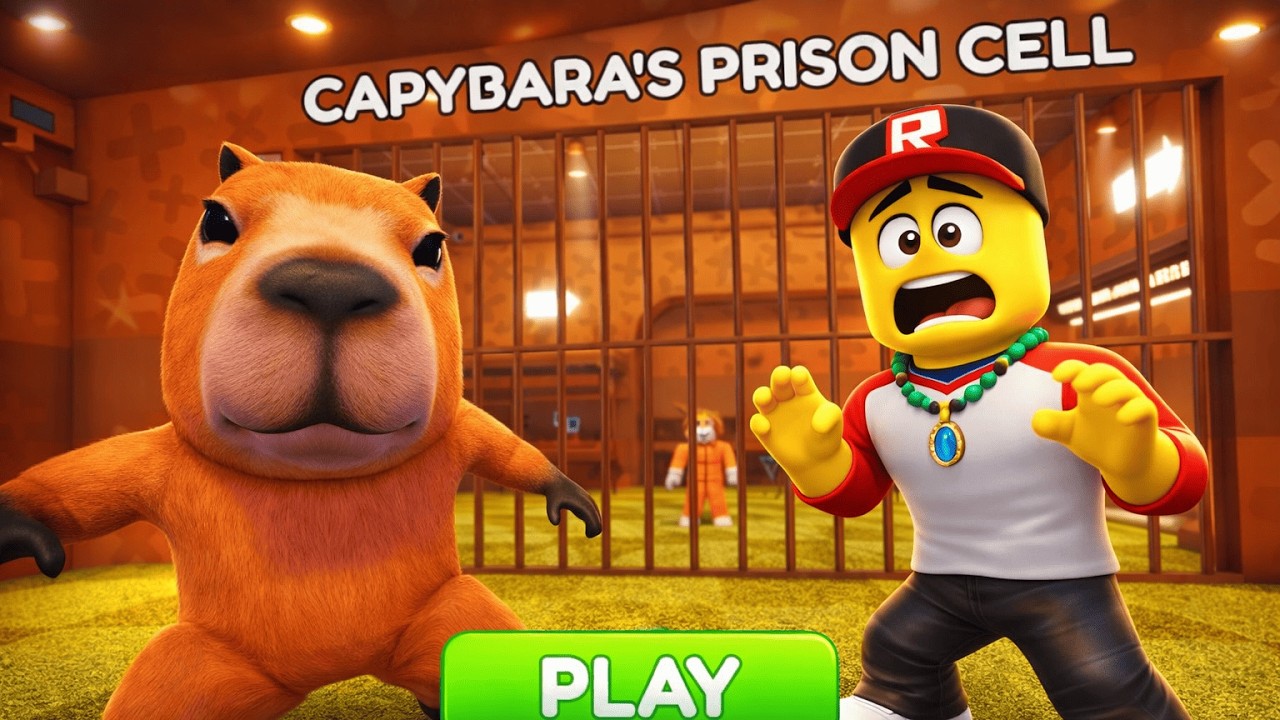 CAPYBARA'S PRISON RUN! OBBY ROBLOX GAMEPLAY WALKTHROUGH NO DEATH #roblox #robloxobby #obby