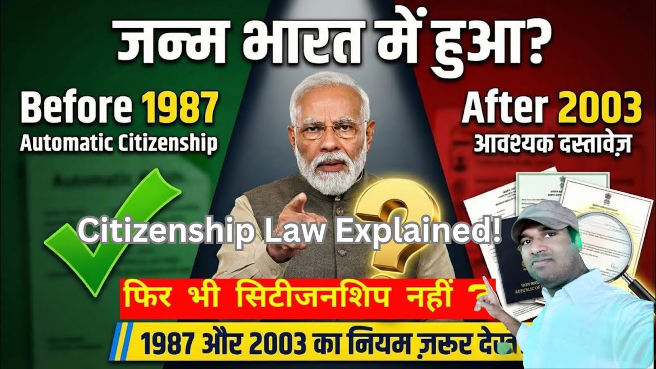 Born in India... But Still Not a Citizen? The Real 1987&ndash;2003 Citizenship Law Explained!
