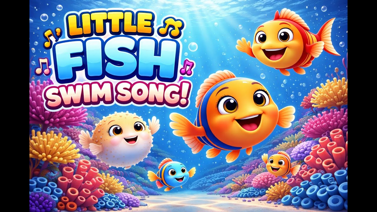 Песенка про плавание маленькой рыбки 🐠 | Веселая подводная песенка для детей | Детская музыка и м...