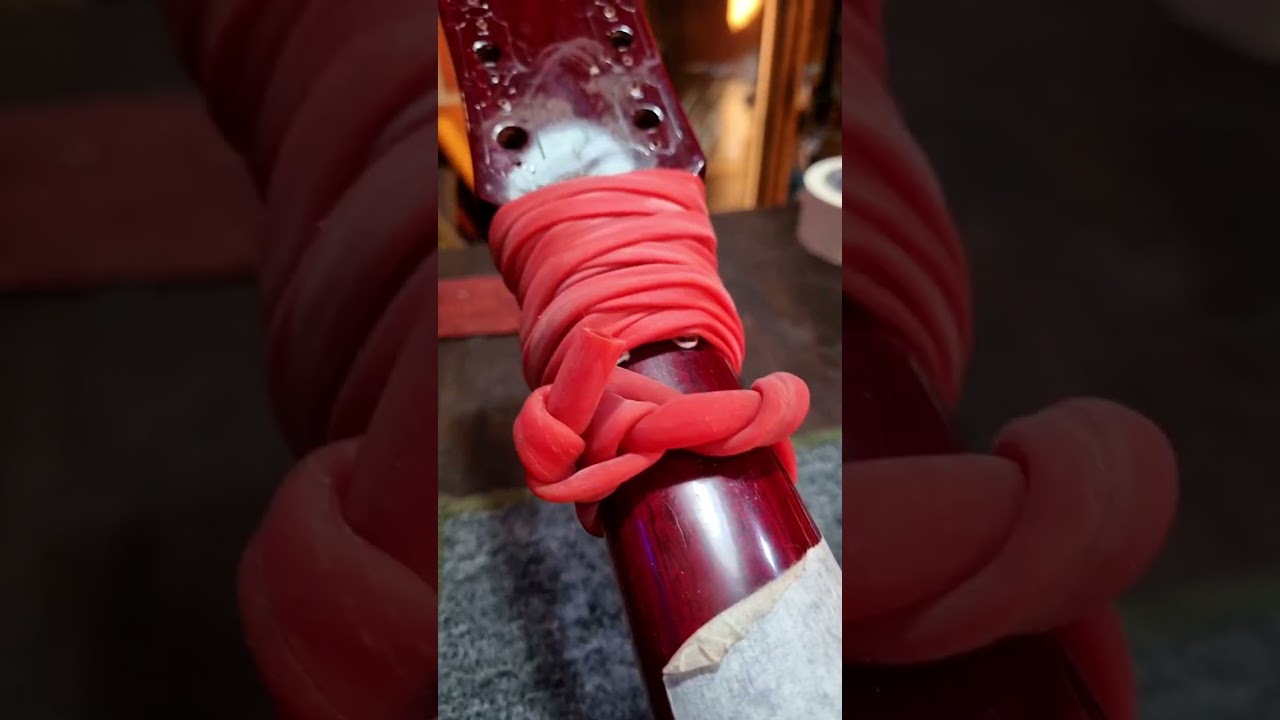 Colagem de Headstock em Gibson Les Paul! #luthier