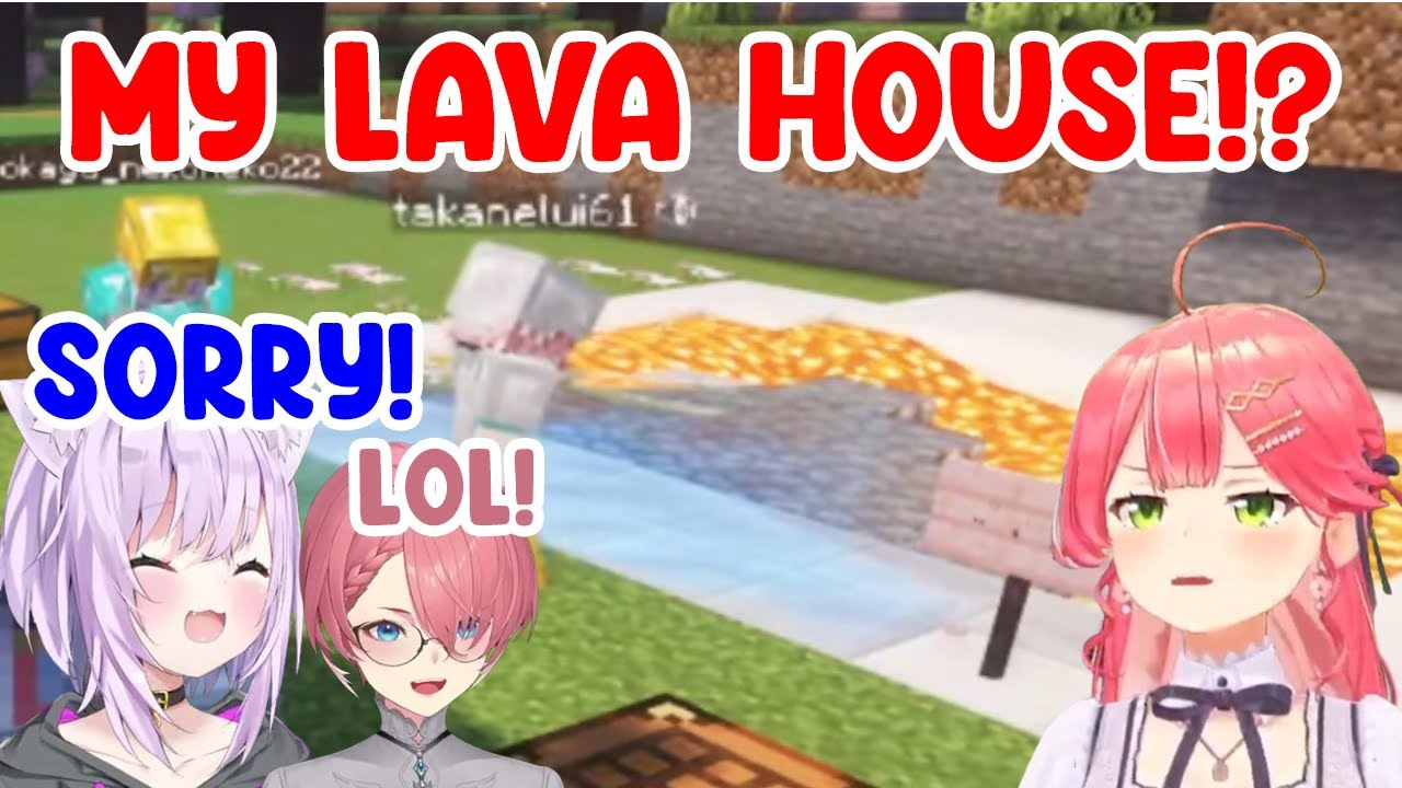 They Almost Destroyed Miko's Lava House Built by Matsuri!