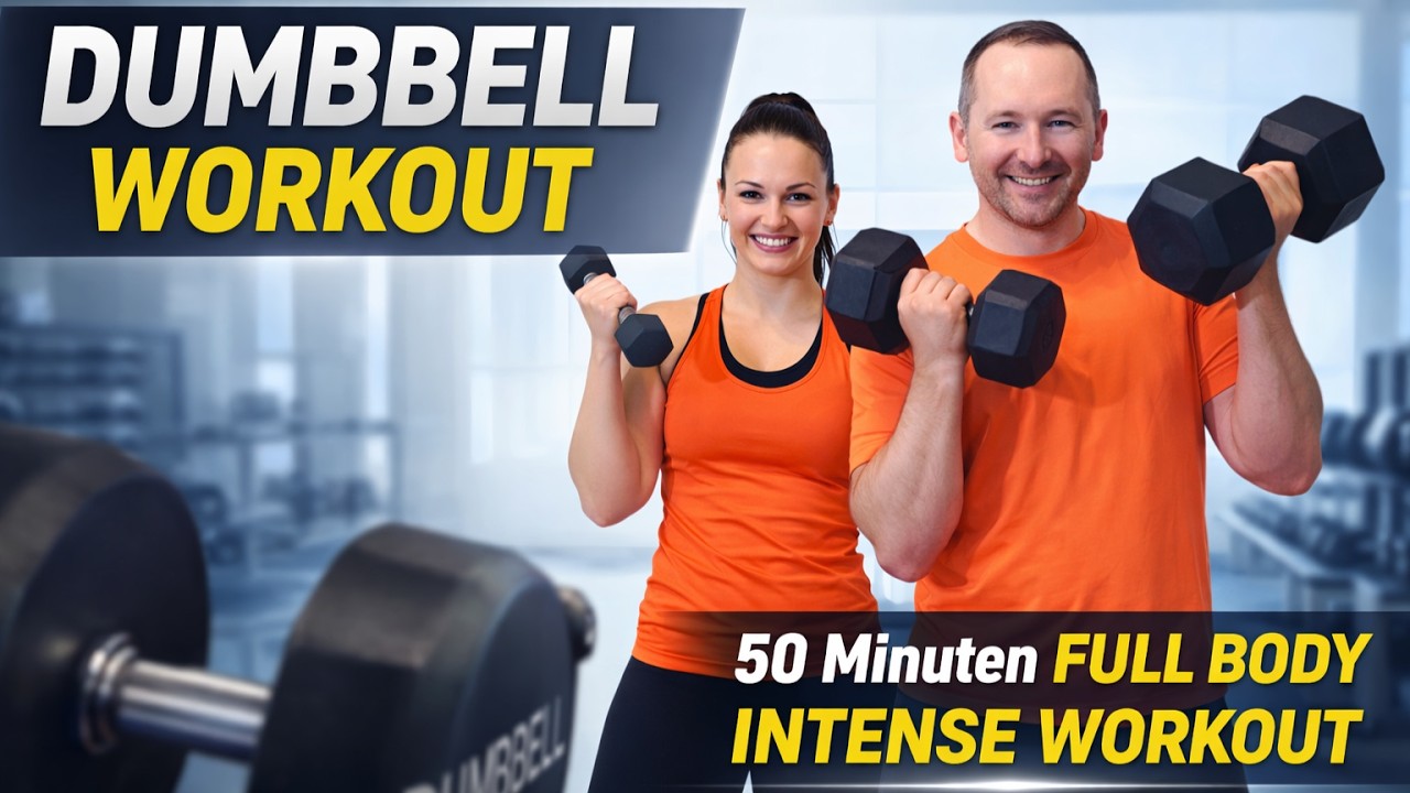 50 Minute Full Body Dumbbell Intense Workout 🔥Build Muscle & Get Fit