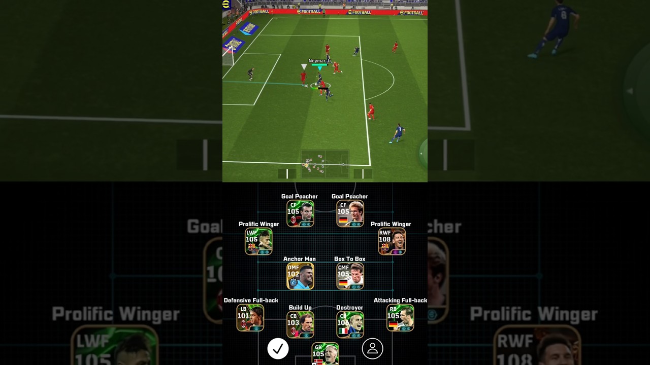 Best out wide formation for crossing🌊🔥      #efootball #outwide #pes #shorts