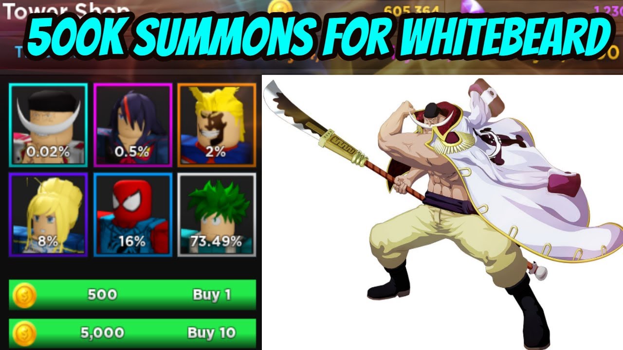 500k Summons for Whitebeard - Ultimate Tower Defense