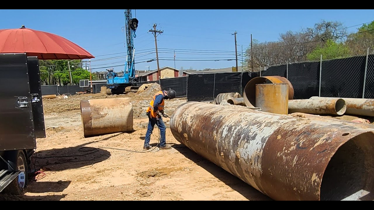 Quick way to Weld Some Pipe Casing.
