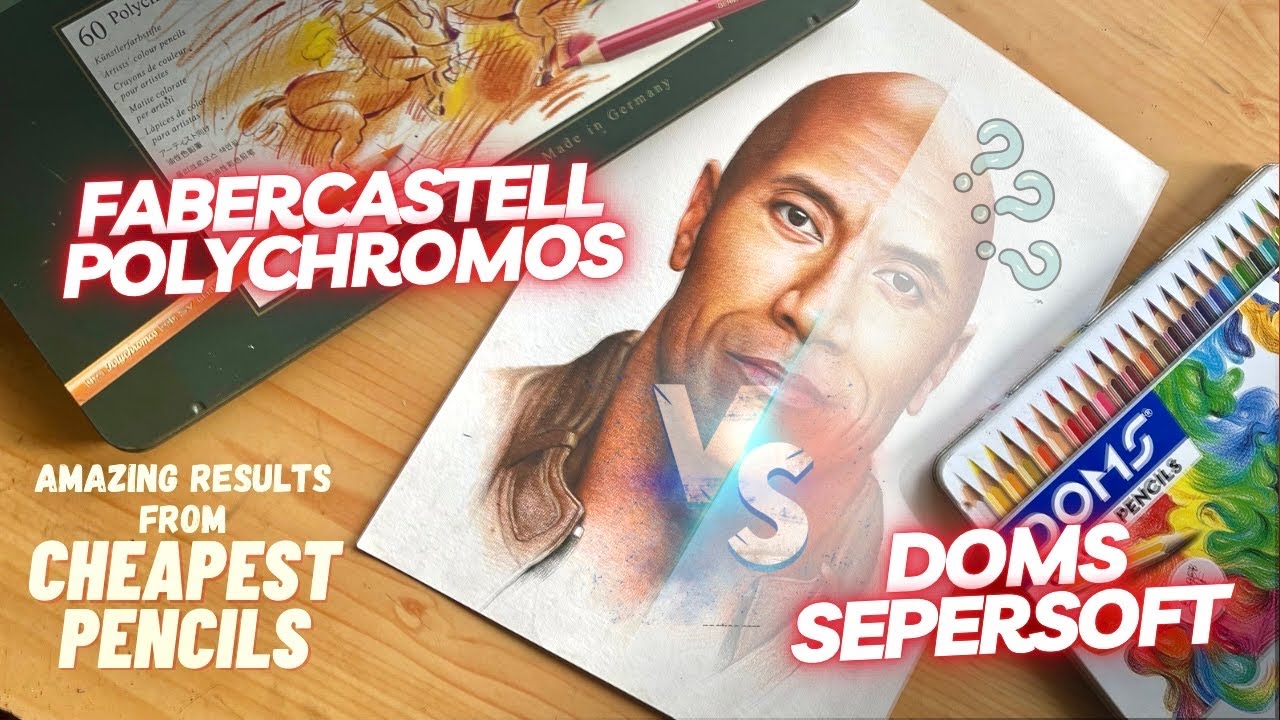 The 'INCREDIBLE' Results of the BEST vs BASIC Colour Pencil Challenge! Fabercastell Vs Doms Pencils