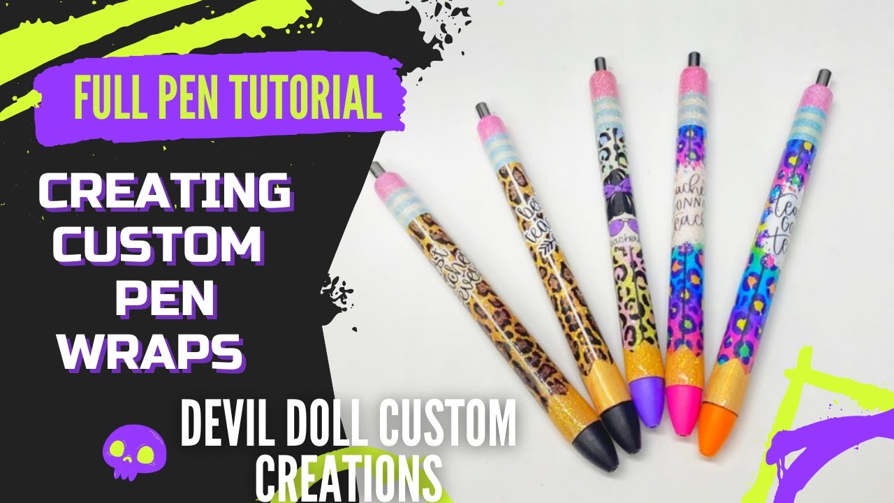 How to take a basic digital pen wrap off Esty and create a custom wrap!