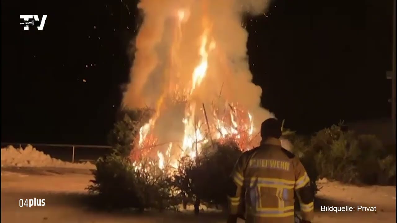 Weihnachtsbaumfeuer Hohnstädt