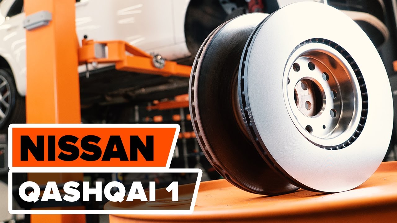 How to change front brake discs and front brake pads on NISSAN QASHQAI 1 TUTORIAL | AUTODOC