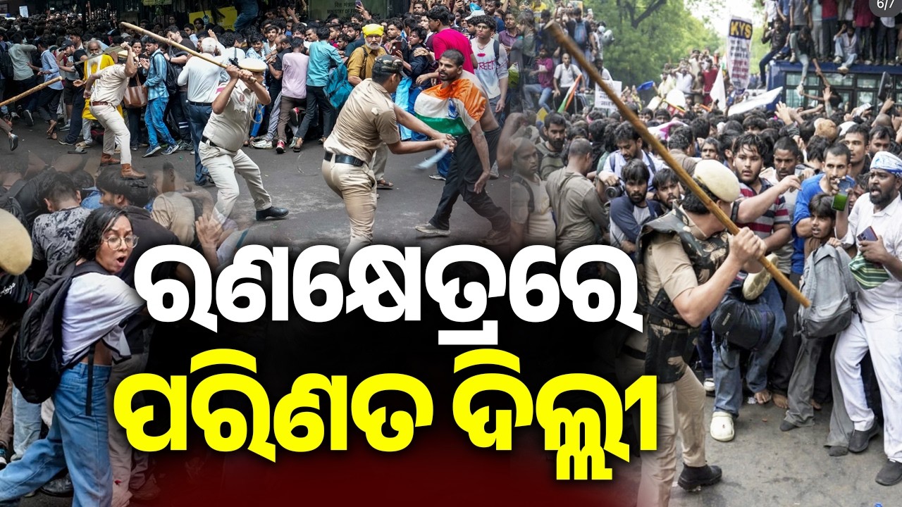 Delhi Turns into Battleground as Police Lathi-Charge, Tear-Gas Massive CJP Student Protest