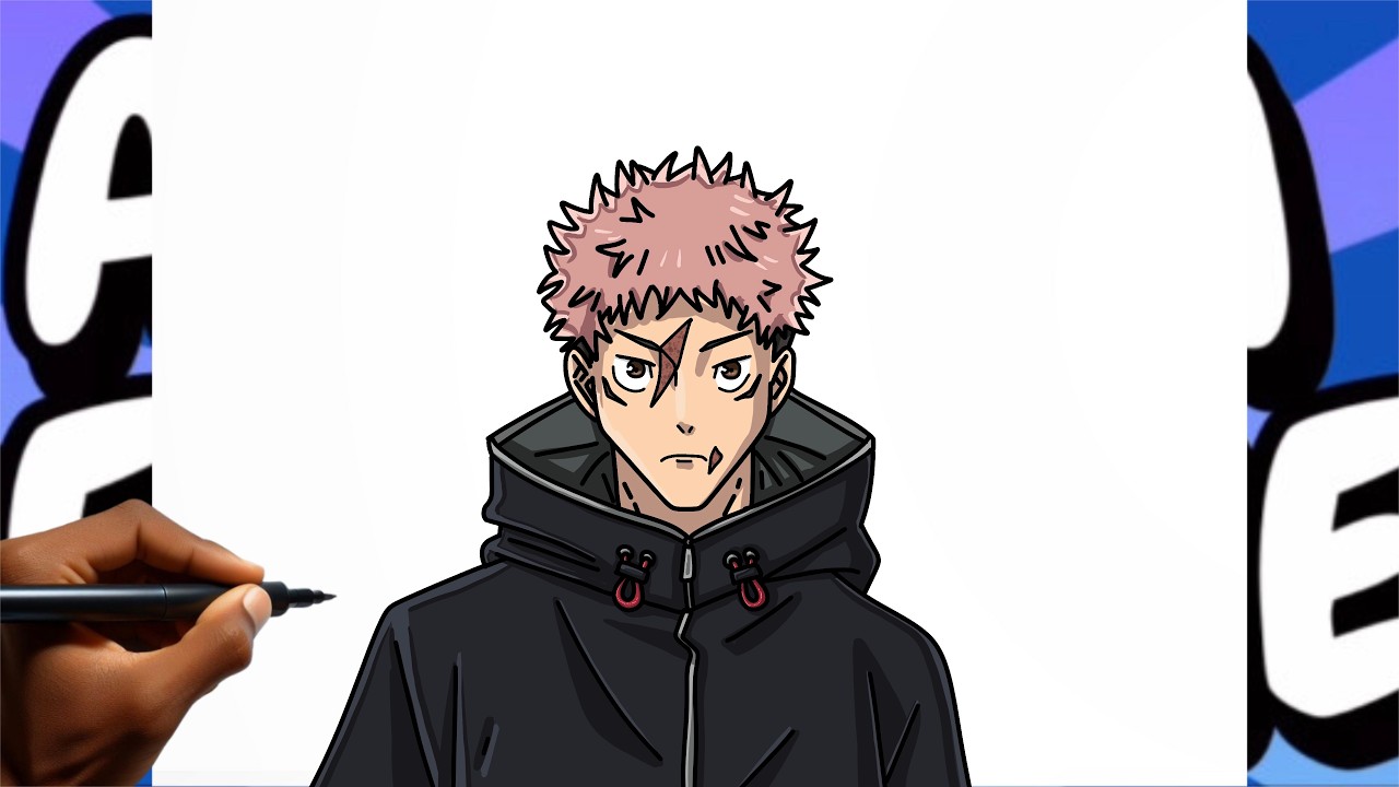 How to Draw YUJI ITADORI Season 3 Jujutsu Kaisen Easy Step by step