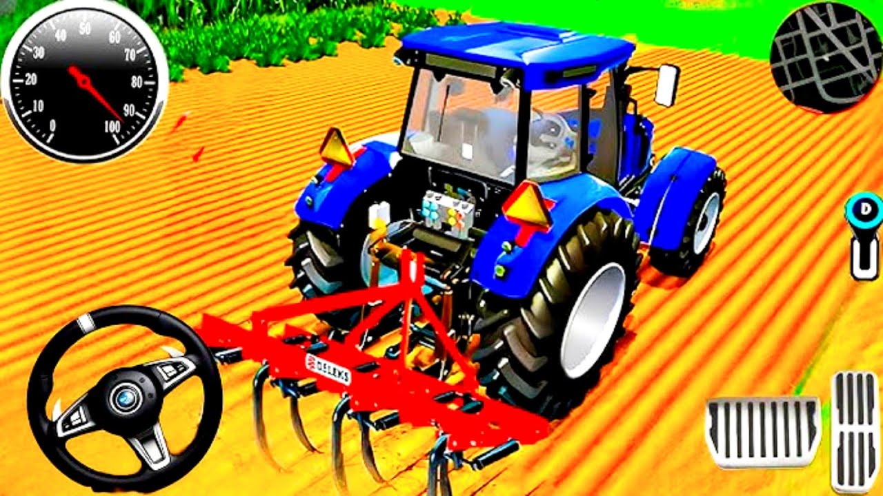 New Modern Tractor 🚜 Farming Driving Simulator 3D - Farming 🧺 Simulator Game | Android Gameplay 