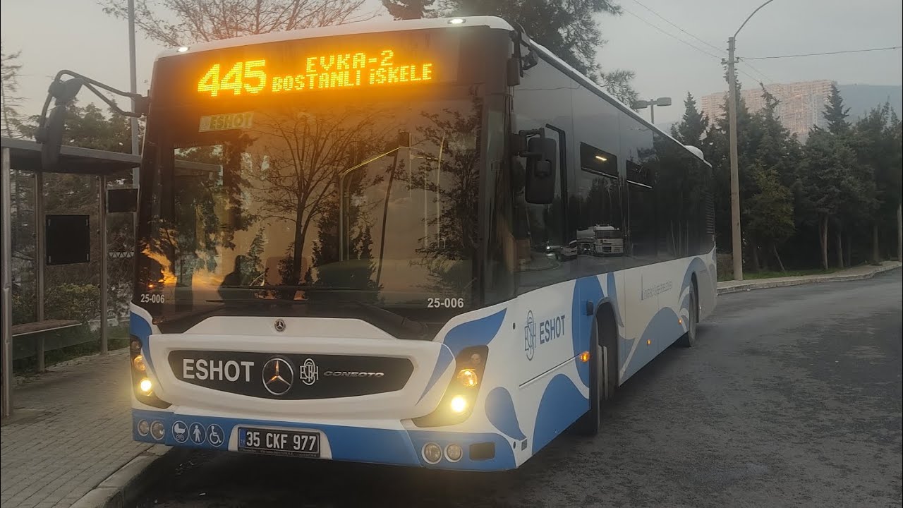 Eshot maviş otobüs ile 445 hattı seyir videomuz