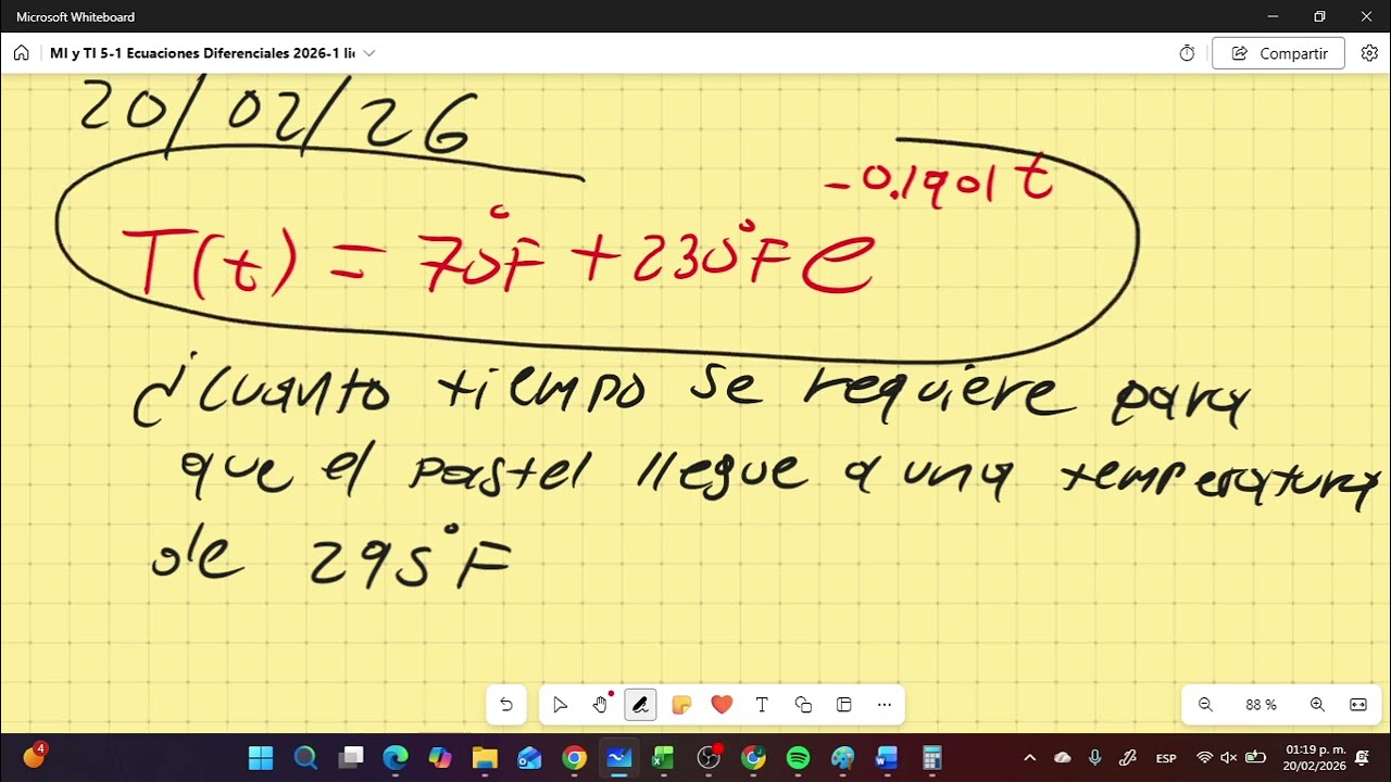 MI y TI ECUACIONES DIFERENCIALES Clase del 20 de Febrero 2026