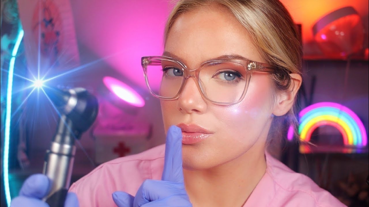 ASMR Inaudible Otoscope Exam | Up Close Ear to Ear Whispers, Skin Tingling Ear Care You Can Feel