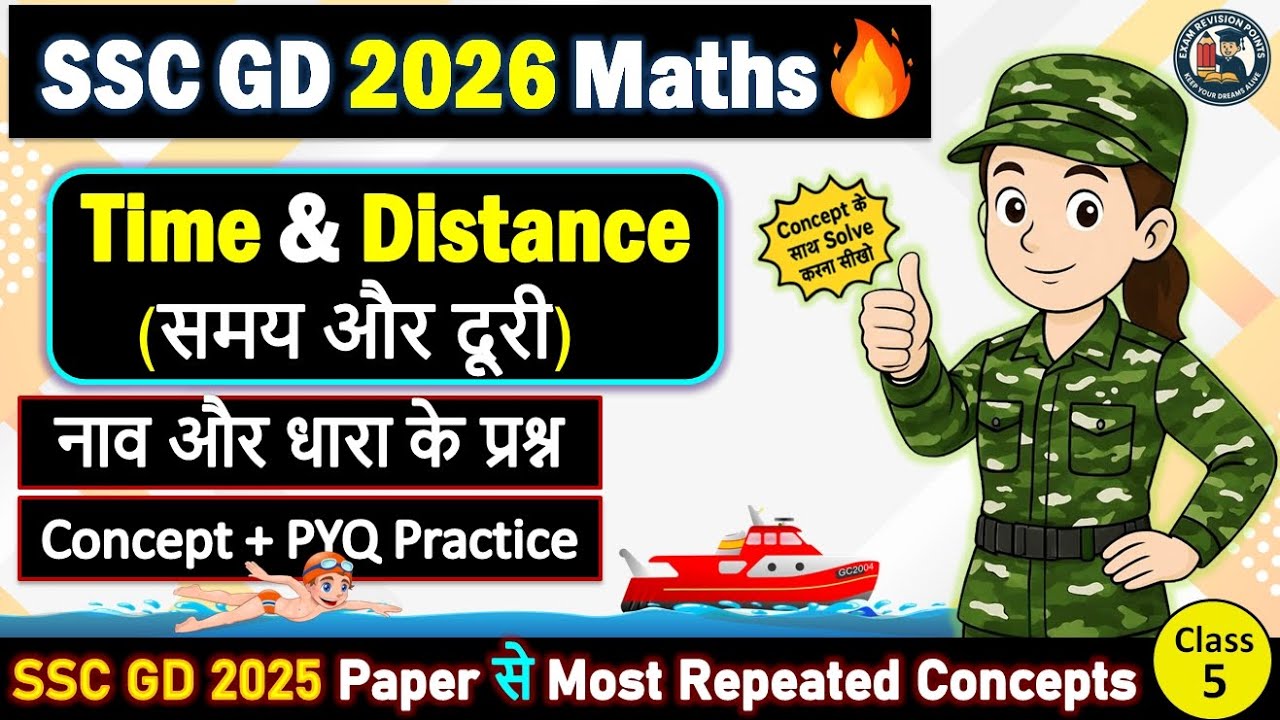 Boat & Stream Concepts Practice | SSC GD Maths 2026 | Time & Distance #sscgdexam #sscgd #gd #ssc