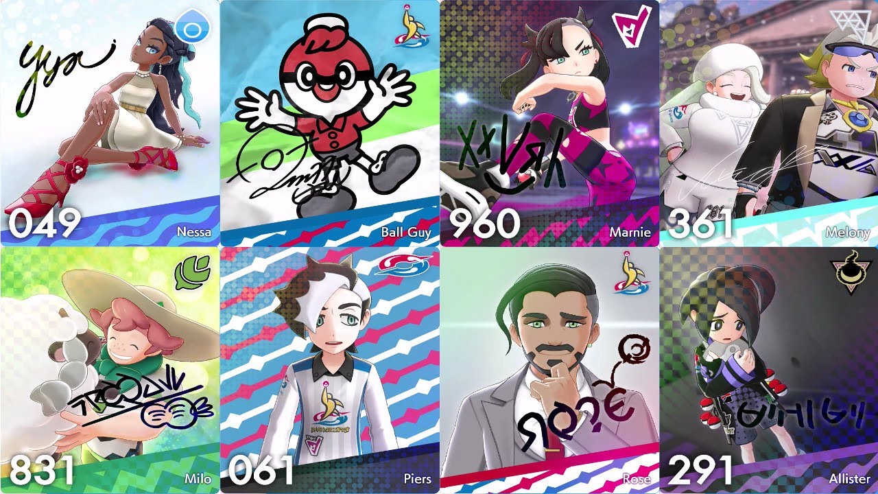 Pokémon Sword & Shield - All Character League Cards